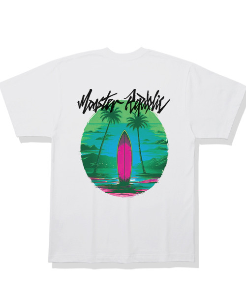 MONSTER REPUBLIC(モンスターリパブリック)の「サーフィンシェイクミックスグリーンTシャツホワイト(Tシャツ/カットソー・レディース・その他・X-LARGE/SMALL/MEDIUM/LARGE)」の1枚目の写真