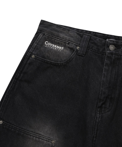 COVERNAT(カバーナット)の「セミワイドフィットカーペンターデニムパンツブラック(その他パンツ・レディース・その他・X-LARGE/SMALL/MEDIUM/LARGE)」の6枚目の写真
