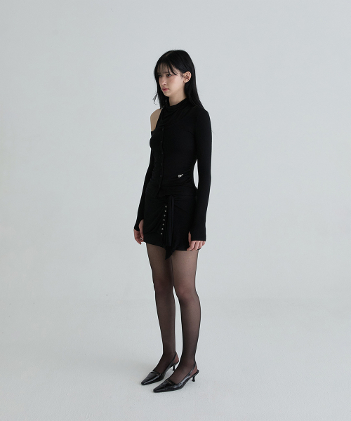 NOT YOUR ROSE（ノットユアローズ）の「カウルネックカーディガンセット（ブラック）（カーディガン/ボレロ・レディース・その他・FREE）」の3枚目の写真