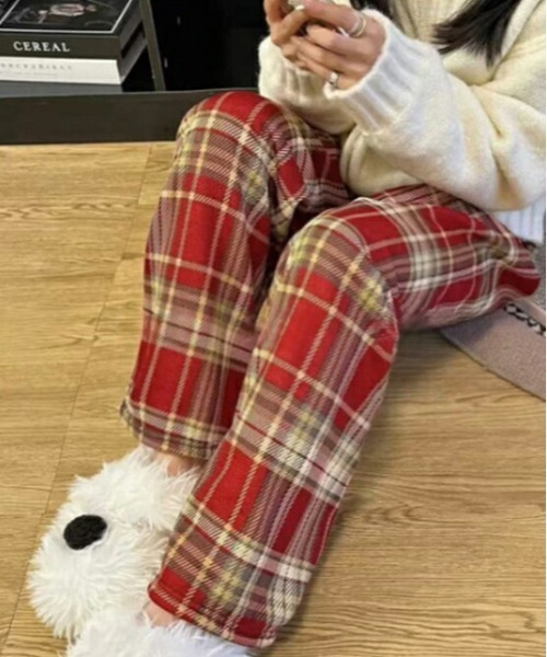 gossip!ロサンゼルス(ゴシップロサンゼルス)の「パンツ(その他パンツ・レディース・チェック/ワイン・M)」の1枚目の写真