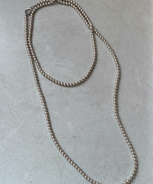Shelly island（シェリーアイランド）の「ボールチェーンロングネックレス（ネックレス・レディース・シルバー・FREE）」の5枚目の写真
