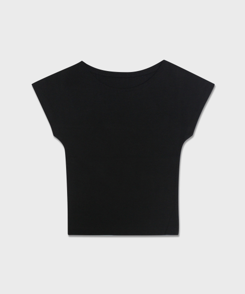 5OML(オーオーエムエル)の「キャップスリーブTシャツ(4カラー)(Tシャツ/カットソー・レディース・クリーム/ブラック/チャコール/ホワイト・LARGE/MEDIUM)」の9枚目の写真