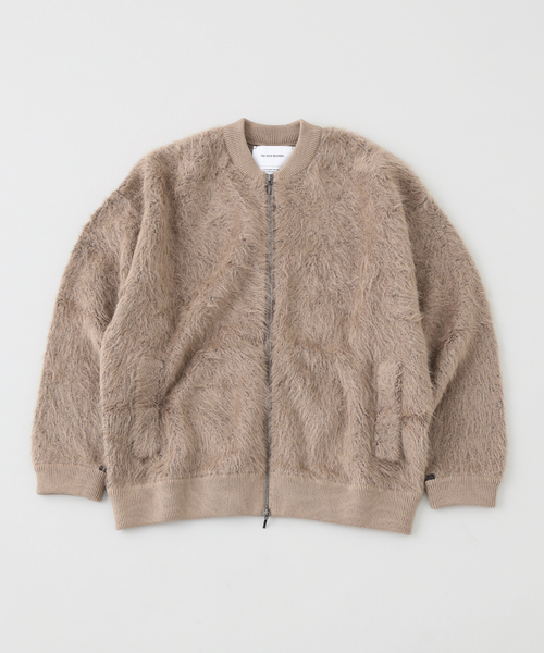 THE INOUE BROTHERS(ザイノウエブラザーズ)の「THE INOUE BROTHERS / ザ イノウエブラザーズ SMU Suri Alpaca Bomber Jacket(カーディガン/ボレロ・メンズ・ベージュ/ブラウン・MEDIUM/SMALL)」の2枚目の写真