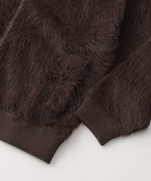 THE INOUE BROTHERS(ザイノウエブラザーズ)の「THE INOUE BROTHERS / ザ イノウエブラザーズ SMU Suri Alpaca Bomber Jacket(カーディガン/ボレロ・メンズ・ベージュ/ブラウン・MEDIUM/SMALL)」の5枚目の写真