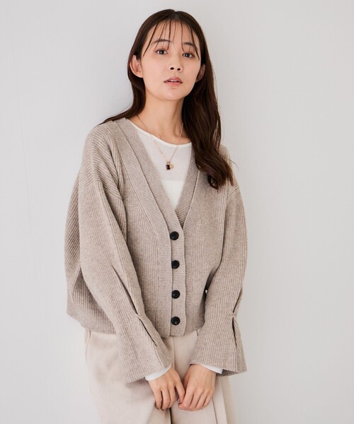 Jayro(ジャイロ)の「重ねリブVカーディガン(カーディガン/ボレロ・レディース・ブラック/グレー/ベージュ・M)」の22枚目の写真