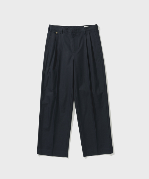 SHIRTER(シャーター)の「ALEX DOUBLE PLEATS CHINO PANTS (NAVY)(その他パンツ・メンズ・その他・SMALL/MEDIUM/LARGE)」の1枚目の写真