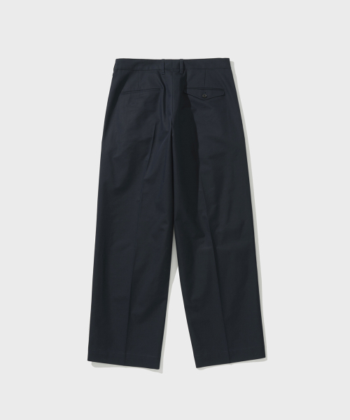 SHIRTER(シャーター)の「ALEX DOUBLE PLEATS CHINO PANTS (NAVY)(その他パンツ・メンズ・その他・SMALL/MEDIUM/LARGE)」の2枚目の写真