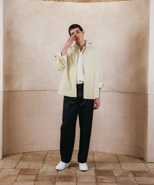 SHIRTER(シャーター)の「ALEX DOUBLE PLEATS CHINO PANTS (NAVY)(その他パンツ・メンズ・その他・SMALL/MEDIUM/LARGE)」の3枚目の写真