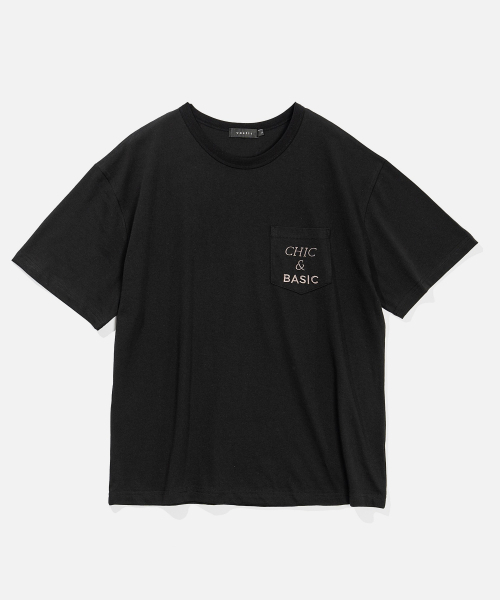 VASTIC(バスティック)の「ポケットピグメントTシャツ_ブラック(Tシャツ/カットソー・メンズ・その他・LARGE/MEDIUM)」の2枚目の写真