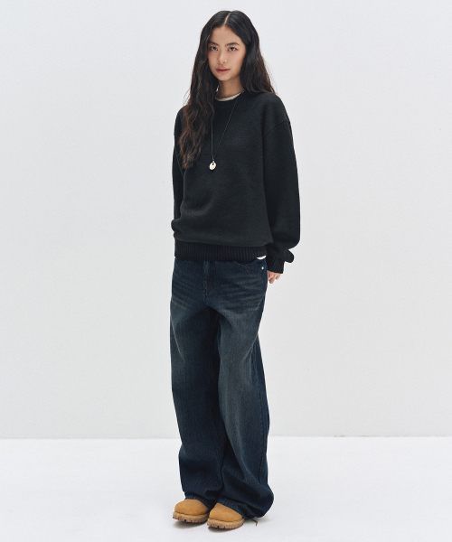 DECET WOMEN（デケット ウーマン）の「[ゴルジデニム]ワイドリブジーンズ DCWPT015BLUE（デニムパンツ・レディース・その他・X-SMALL/SMALL/MEDIUM/LARGE）」の8枚目の写真