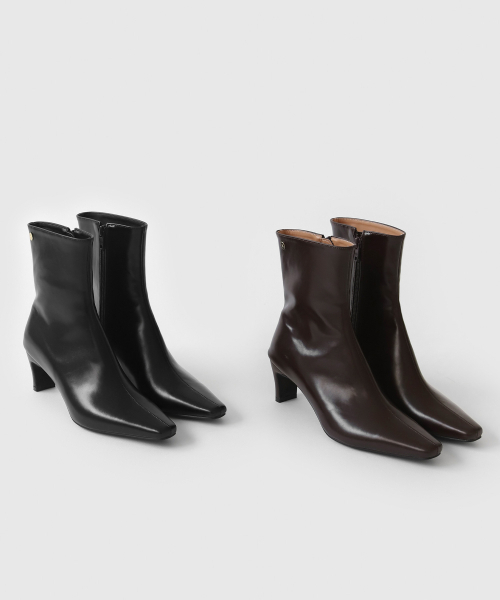 SAPPUN(サプン)の「ブネディーンスクエアアンクルブーツ(6cm)(ブーツ・レディース・ブラック/ダークブラウン・22.5cm/23cm/23.5cm/24cm/24.5cm/25cm/25.5cm)」の3枚目の写真