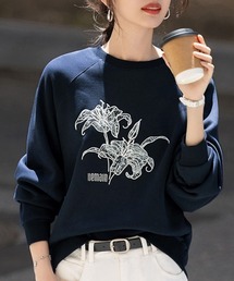 ONEP STAR（ワンピスター）の「花柄プリント入りスウェットトップス（スウェット）」