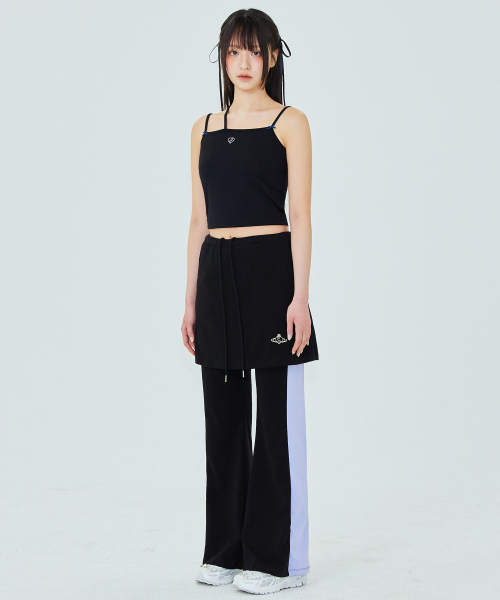 PLASMASPHERE(プラズマスフィア)の「ブラックのファンシートップ(リボンストラップノースリーブ)(Tシャツ/カットソー・レディース・ブラック・FREE)」の3枚目の写真
