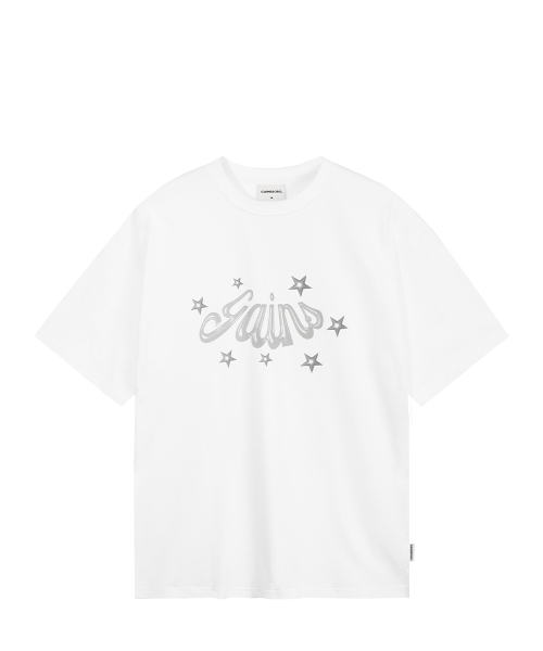 GAINSBORO(ゲインズボロ)の「3DスターロゴTシャツ_ホワイト/シルバー(Tシャツ/カットソー・レディース・その他・X-SMALL/MEDIUM/SMALL)」の1枚目の写真