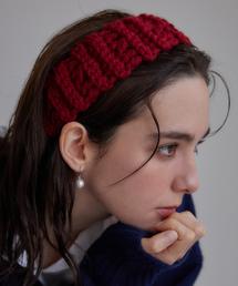 MERRYMOTIVE（メリーモチーブ）の「Mellow wool knit hair band (Red)（ヘアバンド）」