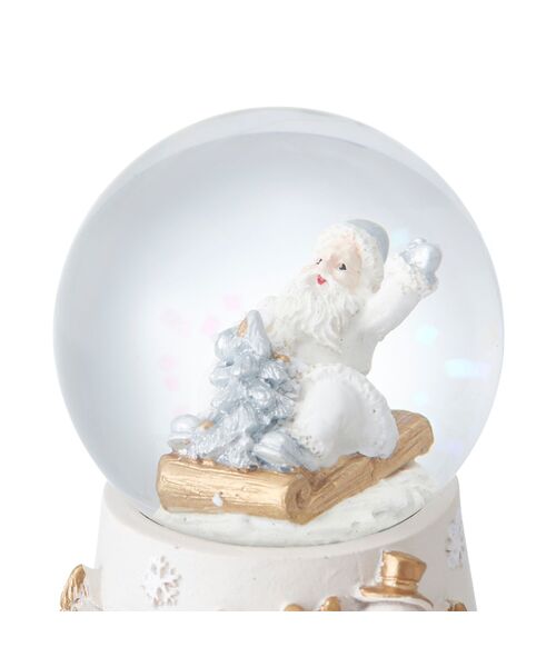 Francfranc(フランフラン)の「クリスマス ハンカチ&スノードームセット サンタとソリ ホワイト ギフト プレゼント クリスマス 女性(タオル・レディース・ホワイト・FREE)」の4枚目の写真