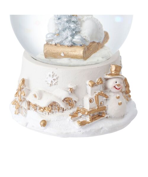 Francfranc(フランフラン)の「クリスマス ハンカチ&スノードームセット サンタとソリ ホワイト ギフト プレゼント クリスマス 女性(タオル・レディース・ホワイト・FREE)」の5枚目の写真