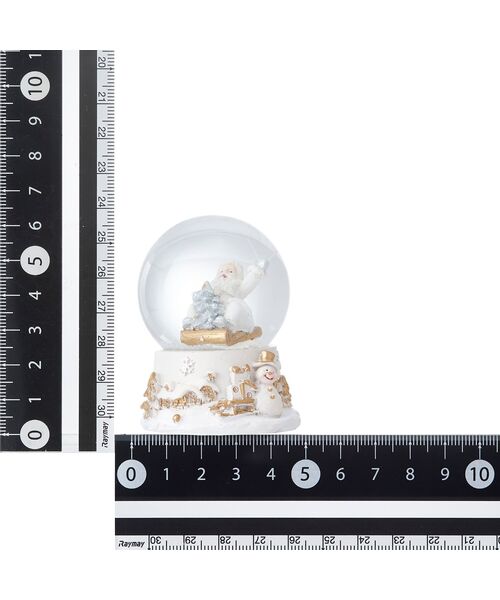 クリスマス ハンカチ＆スノードームセット サンタとソリ ホワイト