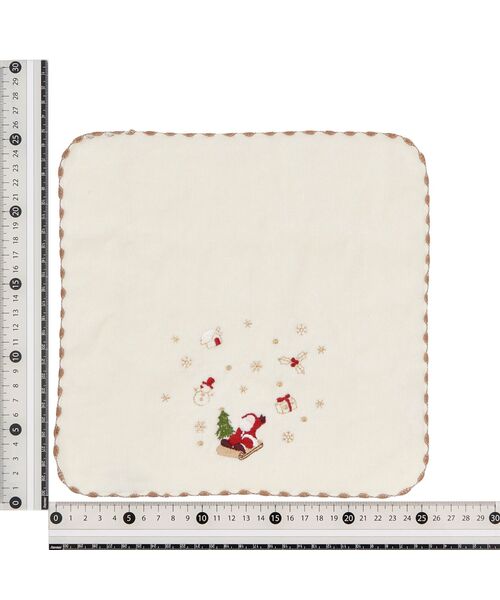 Francfranc(フランフラン)の「クリスマス ハンカチ&スノードームセット サンタとソリ ホワイト ギフト プレゼント クリスマス 女性(タオル・レディース・ホワイト・FREE)」の10枚目の写真