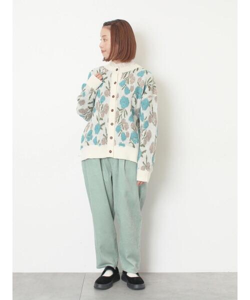Samansa Mos2（サマンサ モスモス）の「ループ花柄ジャガードニットカーディガン（カーディガン/ボレロ・レディース・キナリ/モカ/グレー/ピンク・F）」の11枚目の写真