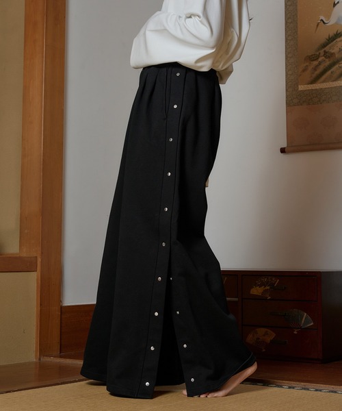 サイドボタンスリットスウェットパンツ/SETUP対応（スウェットパンツ