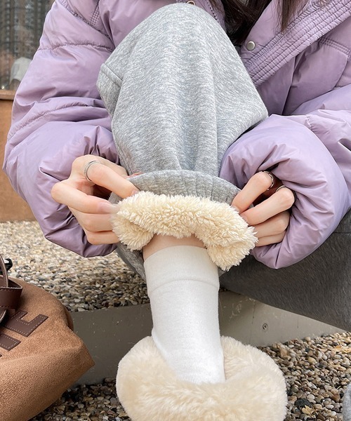 Miniministore(ミニミニストア)の「裏ボア スウェットパンツ あったかパンツ(スラックス・レディース・グレー/チャコールグレー/ブラック/ライトグレー・FREE)」の4枚目の写真