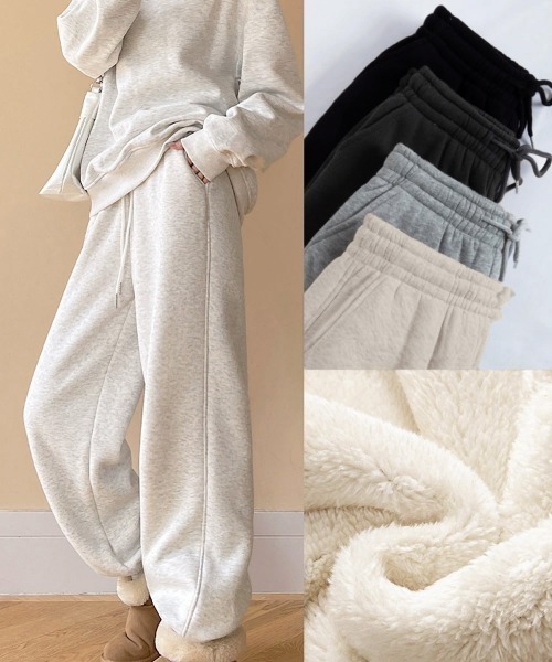 Miniministore(ミニミニストア)の「裏ボア スウェットパンツ あったかパンツ(スラックス・レディース・グレー/チャコールグレー/ブラック/ライトグレー・FREE)」の6枚目の写真