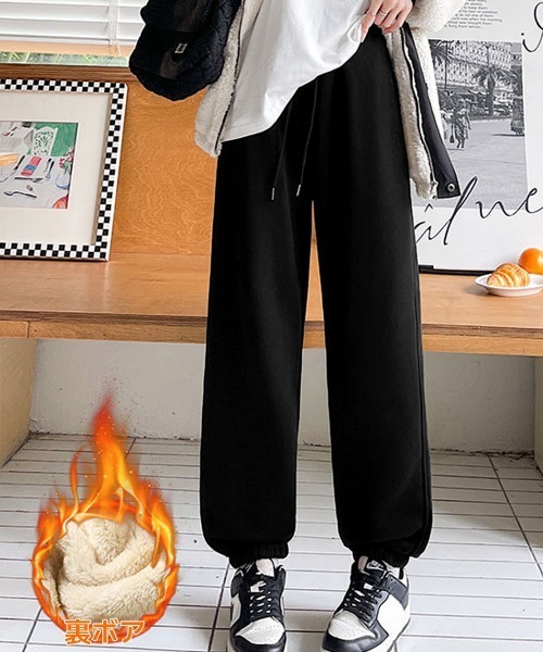 Miniministore(ミニミニストア)の「裏ボア スウェットパンツ あったかパンツ(スラックス・レディース・グレー/チャコールグレー/ブラック/ライトグレー・FREE)」の12枚目の写真
