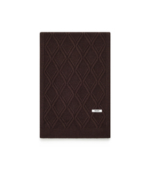 VELSEY（ベルジ）の「Diamond Woven Knit Muffler Brown（マフラー）」