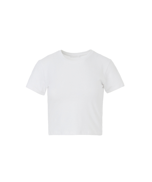 A.R.U(エイアールユー)の「CROP BAGGY TEE(Tシャツ/カットソー・レディース・ホワイト/アッシュグレー/ブラック/ネイビー/イエロー/ライトグリーン/ライトパープル/サーモンピンク・SMALL/MEDIUM)」の2枚目の写真