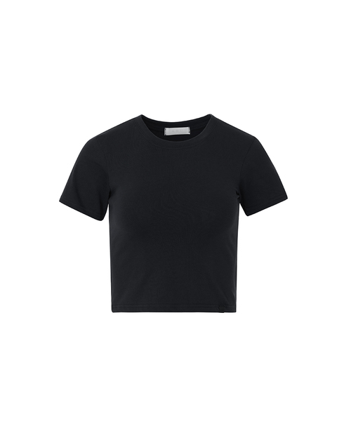 A.R.U(エイアールユー)の「CROP BAGGY TEE(Tシャツ/カットソー・レディース・ホワイト/アッシュグレー/ブラック/ネイビー/イエロー/ライトグリーン/ライトパープル/サーモンピンク・SMALL/MEDIUM)」の1枚目の写真