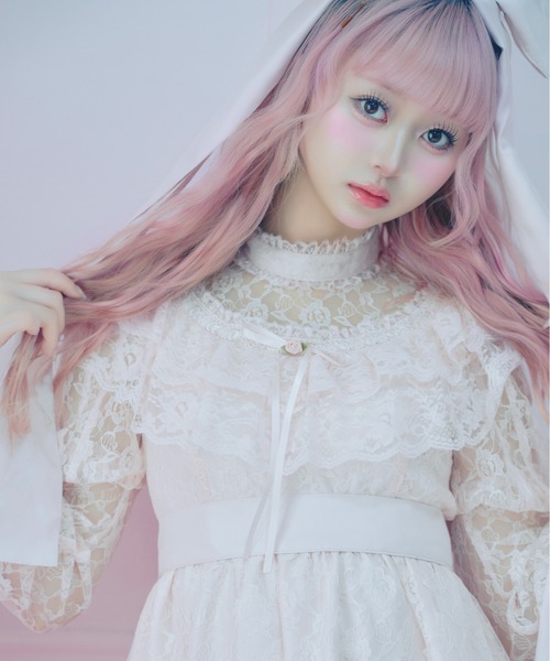 Fiorforte（フィオルフォルテ）の「lace ribbon vintage dress（ワンピース・レディース・ホワイト/ピンク/ホワイト系その他・FREE）」の3枚目の写真