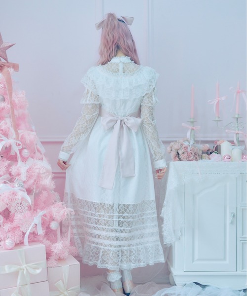 lace ribbon vintage dress（ワンピース）｜Fiorforte（フィオル