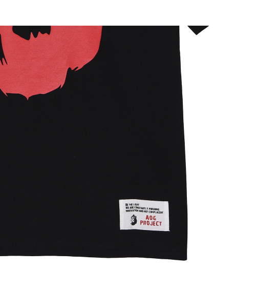 AOG PROJECT(エイオージープロジェクト)の「ミラクルライオンエンボディロゴTシャツ(ブラック)(Tシャツ/カットソー・メンズ・ブラック・MEDIUM/LARGE)」の6枚目の写真