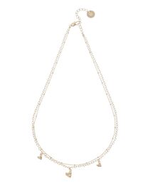 LAGUNAMOON | ハート2連ネックレス(ピアス（両耳用）)