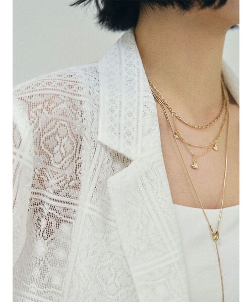 LAGUNAMOON(ラグナムーン)の「ハート2連ネックレス(ピアス(両耳用)・レディース・ゴールド・FREE)」の6枚目の写真