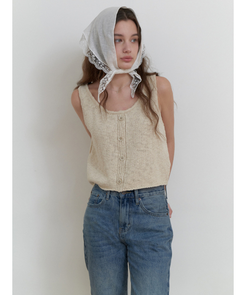 RE_L（リエル）の「Jam knit sleeveless (oat beige)（ニット/セーター・レディース・その他・FREE）」の2枚目の写真