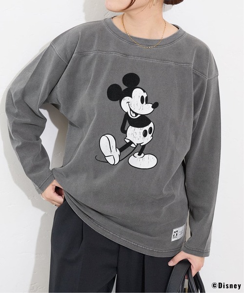 JOURNAL STANDARD(ジャーナルスタンダード)の「MICKEY / FOOTBALL T(Tシャツ/カットソー・レディース・ブラック系その他/グレー/ホワイト・FREE)」の10枚目の写真