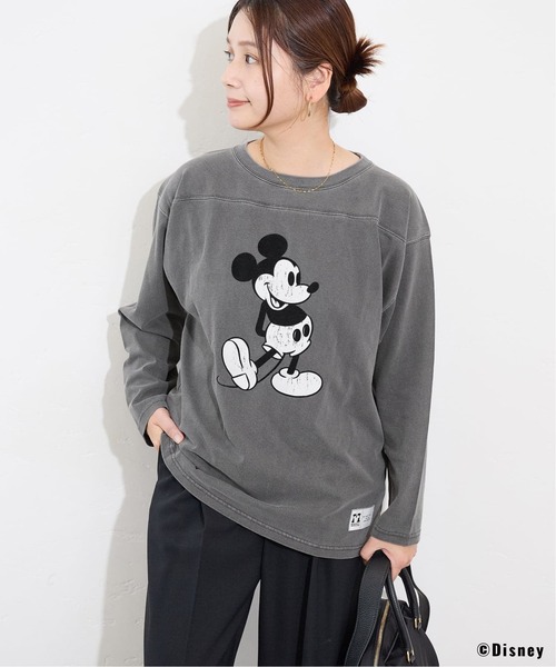 JOURNAL STANDARD(ジャーナルスタンダード)の「MICKEY / FOOTBALL T(Tシャツ/カットソー・レディース・ブラック系その他/グレー/ホワイト・FREE)」の12枚目の写真