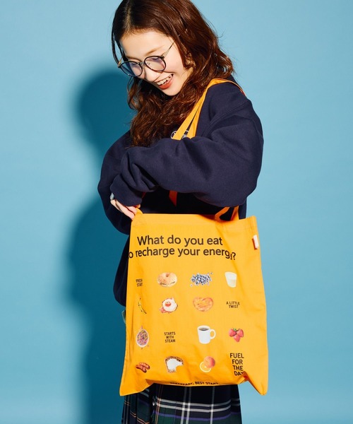 niko and...（ニコアンド）の「【にっぽんのASAGOHAN】トートバッグ（ショルダーバッグ・レディース・グリーン/オレンジ/ネイビー・0）」の3枚目の写真