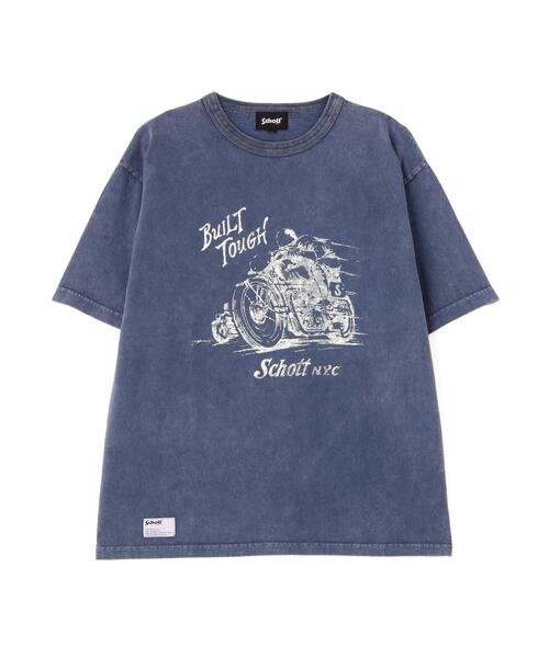 schott（ショット）の「Schott/ショット/IRON HORSE T-SHIRT/アイアン ホース Tシャツ（Tシャツ/カットソー・メンズ・レッド/ネイビー/ブラック・M/L/XL/2XL）」の2枚目の写真
