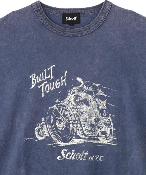 schott（ショット）の「Schott/ショット/IRON HORSE T-SHIRT/アイアン ホース Tシャツ（Tシャツ/カットソー・メンズ・レッド/ネイビー/ブラック・M/L/XL/2XL）」の9枚目の写真