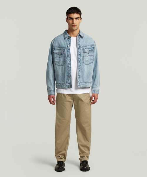 G-STAR(ジースター)の「Pleated Loose Tapered Chino/フロントプリーツルーズテーパードチノパンツ(チノパンツ・メンズ・ベージュ系その他・28/30/29/30/30/30/32/30/33/30/34/30/31/30/36/30)」の3枚目の写真