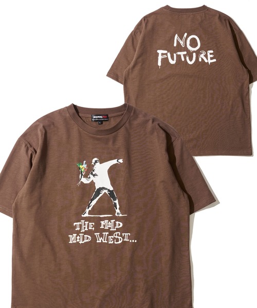 BRANDALISED(ブランダライズド)の「【BRANDALISED/ブランダライズド】冷感スラブ天竺 プリントクルーネックTシャツ(Tシャツ/カットソー・メンズ・ブラウン/アイボリー/ブラック・LARGE/MEDIUM/X-LARGE)」の3枚目の写真