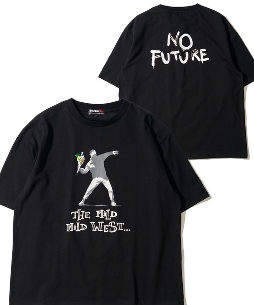 BRANDALISED(ブランダライズド)の「【BRANDALISED/ブランダライズド】冷感スラブ天竺 プリントクルーネックTシャツ(Tシャツ/カットソー・メンズ・ブラウン/アイボリー/ブラック・LARGE/MEDIUM/X-LARGE)」の2枚目の写真
