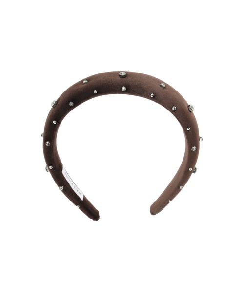 ALEXIA STAM（アリシアスタン）の「Bijou Velour Headband / ビジューベロアカチューシャ（カチューシャ・レディース・ブラウン/ブラック・FREE）」の7枚目の写真