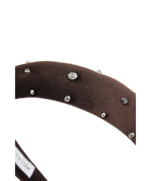 ALEXIA STAM（アリシアスタン）の「Bijou Velour Headband / ビジューベロアカチューシャ（カチューシャ・レディース・ブラウン/ブラック・FREE）」の10枚目の写真
