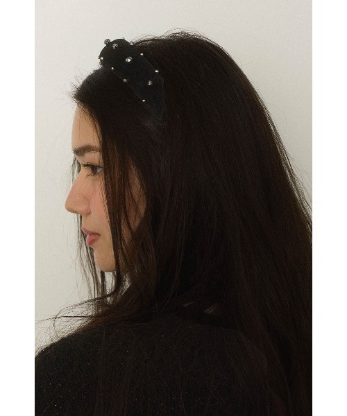 ALEXIA STAM（アリシアスタン）の「Bijou Velour Headband / ビジューベロアカチューシャ（カチューシャ・レディース・ブラウン/ブラック・FREE）」の12枚目の写真