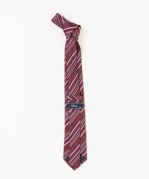 Disney（ディズニー）の「【ディズニー】シルク チェック柄 ネクタイ 8.0cm幅（ネクタイ・メンズ・ワインレッド・FREE）」の2枚目の写真