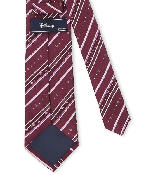 Disney（ディズニー）の「【ディズニー】シルク チェック柄 ネクタイ 8.0cm幅（ネクタイ・メンズ・ワインレッド・FREE）」の3枚目の写真